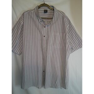 Walnut‎ Creek 3XL Western Mens Striped Short Sleeve Button Down Shirt Casual
